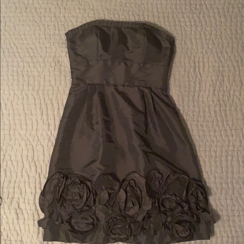 Strapless black dress